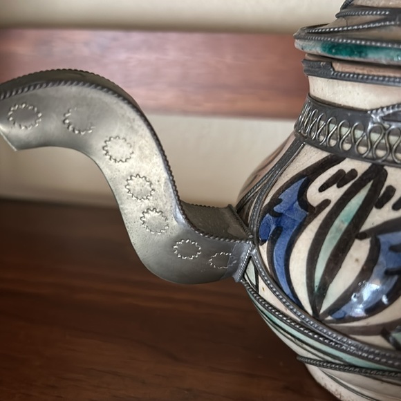 Decorative Made in Morocco ceramic kettle - Picture 2 of 8